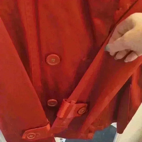 Red trench coat rain repellent - Picture 6 of 6